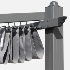 WANDPERGOLA 3X4M mit Schiebeleinwand