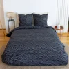 Wendebettwäsche aus Baumwolle mit Zebradruck, 2 Plätze, schwarz