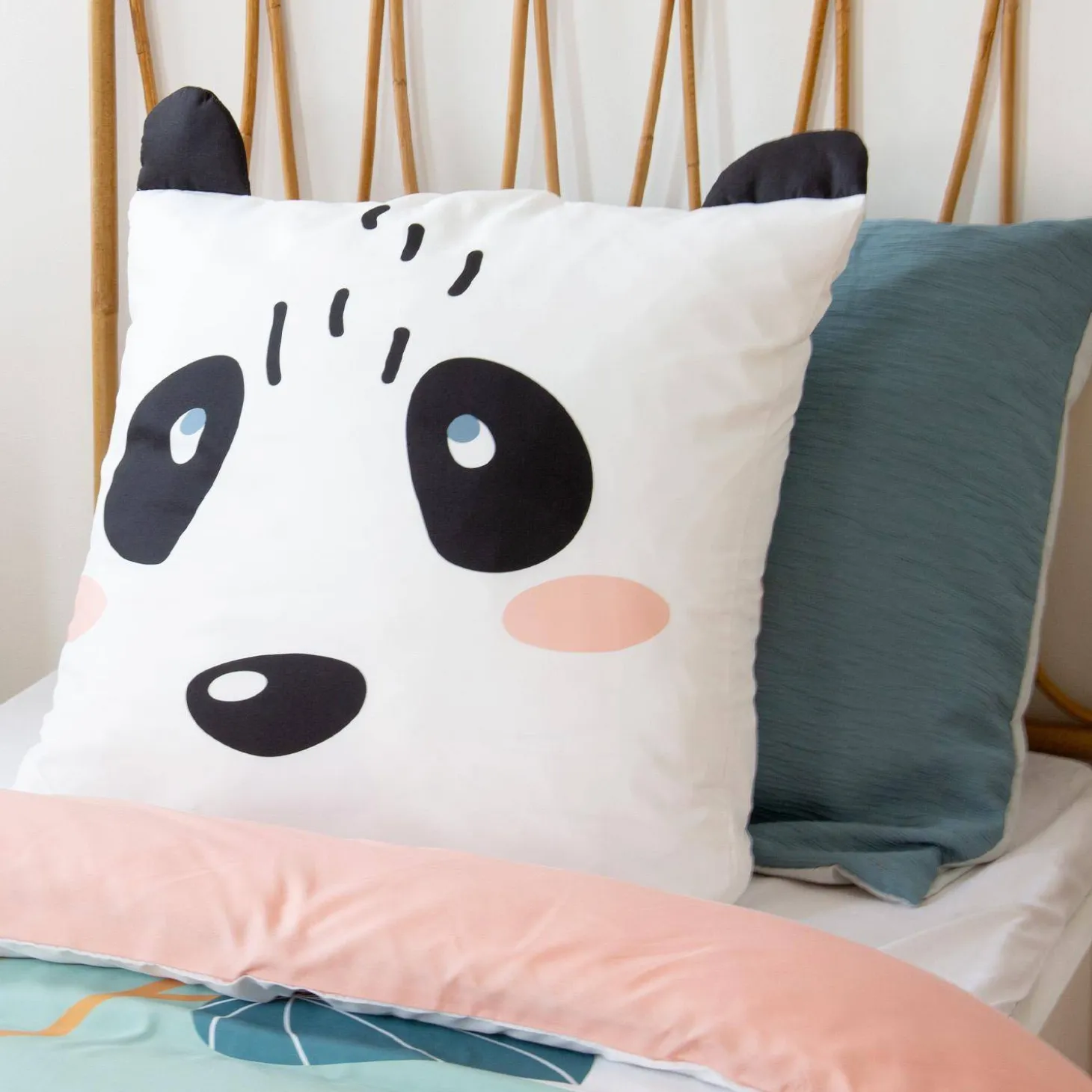Wendebettwäsche aus Mikrofaser mit Panda-Druck, 1 Platz, 140 x 200 cm