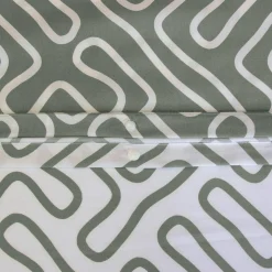 Wendebettwäsche-Set aus Mikrofaser für Doppelbett mit Labyrinthmuster in Grau