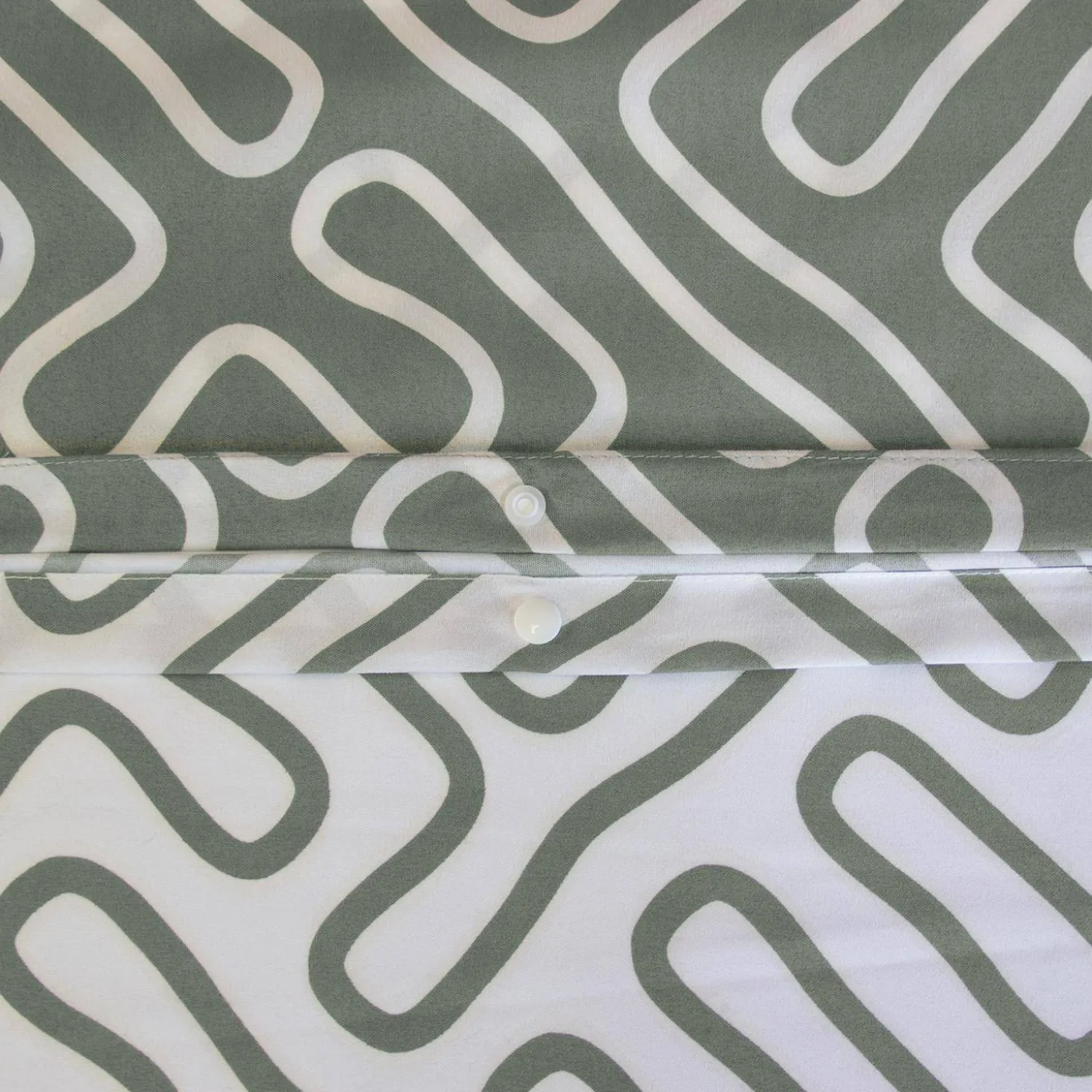 Wendebettwäsche-Set aus Mikrofaser für Doppelbett mit Labyrinthmuster in Grau