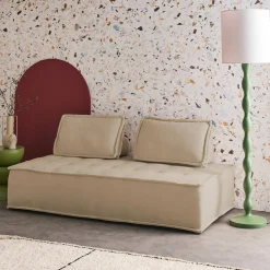 Zweisitzige Sessel für Modulsofa gepolsterter Stoff